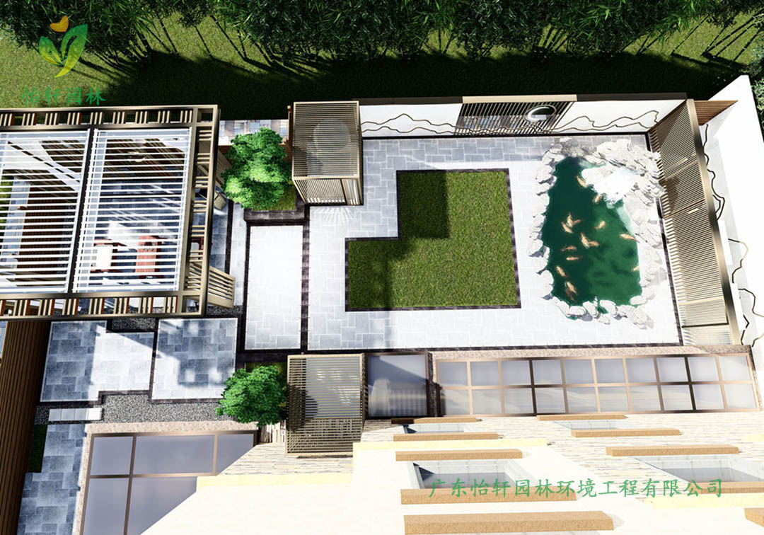 陽江沙扒灣碧桂園別墅庭院景觀設(shè)計(jì)效果圖